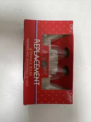 C 9 1/4 Twinkle Replacement Bulbs Vintage Christmas Light Bulbs 4 Pack • $4