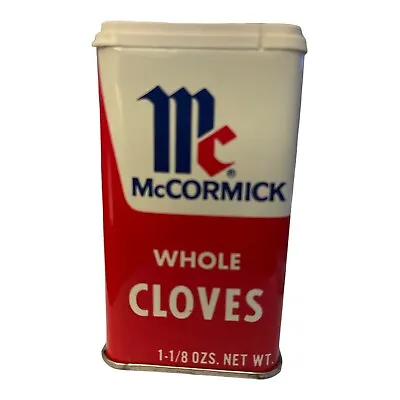 Vintage McCormick Whole Cloves 1 1/8 Ounces Tin Never Opened • $20