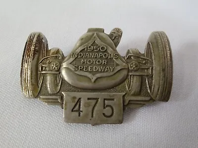 1950 Indianapolis 500 Silver Pit Badge #475 Damage Repaired Soldering See Photos • $399.99