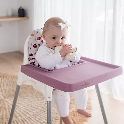 Silicone Highchair Tray Cover Placemat For Ikea Antilop High Chair Purple • $25