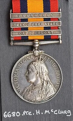 QSA Queens South Africa Medal ~ Inniskilling Fusiliers ~ Hugh McClurg  Crossgar • £299.99