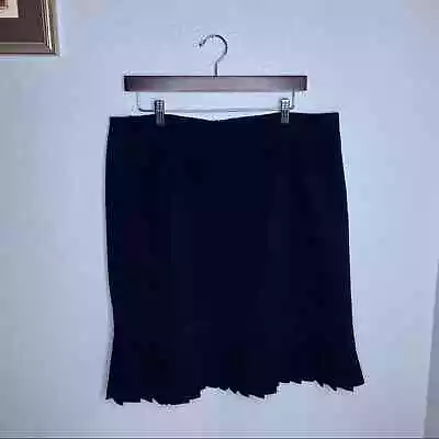 AB Studio Black Pleats Dress Skirt Size 14 • $25