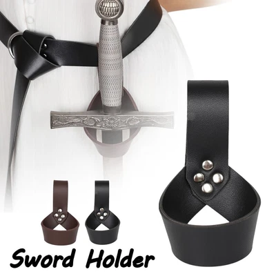 £5.55 • Buy Medieval Sword Holder Sheath Scabbard For Adult Larp Knight Weapon Waist Belt