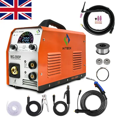 5in1 Mig Welder Aluminium 250a Gas Gasless Lift Tig Mma Inverter Welding Machine • £289.99