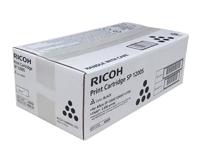 Ricoh GENUINE Toner Cartridge SP 1200S Black 406838 Yields 2600 Pages • $119.95