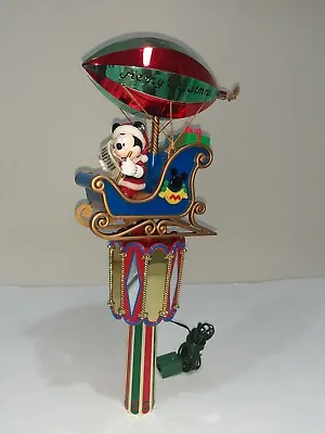 Vtg Mr Christmas A Mickey Holiday Airship Tree Topper Or Table Piece 1997 In Box • $100