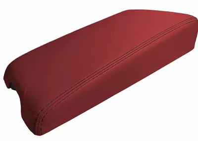 Console Lid Armrest Cover Leather For Infiniti G35 Coupe 02-07 Red Black Stitch • $35.99