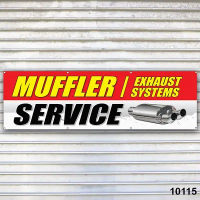 Muffler Service Banner Sign Auto Repair Tire Dealer Service Bay Garage • $79.95