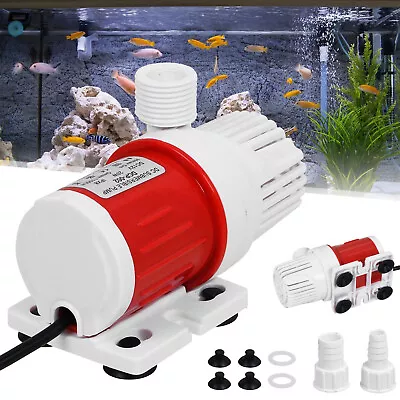 DC 12V Submersible Pump 20W Portable Aquarium Water Pump High Flow Water Pumps • £10.90