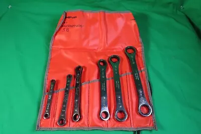 Snap-On C-62B Gear Standard 6 Wrench Set 1/4 - 7/8”. Double Ended Ratchet • $79.99