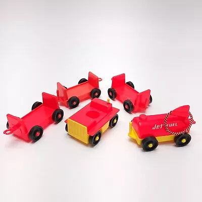 Vintage Little People Airport Carrier Luggage Cart Cars + Jet Fuel  5 Pieces  • $14.99