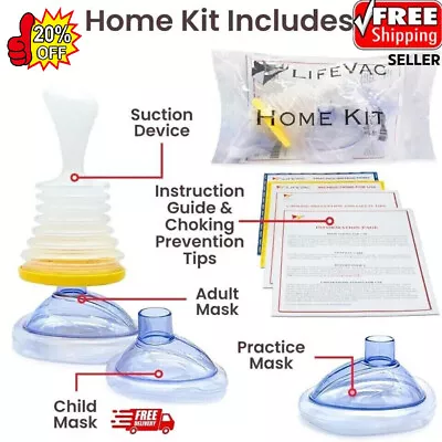 LifeVac Portable Anti Choking Emergency Kit For Home & Travel For Kids & Adults • $20.89