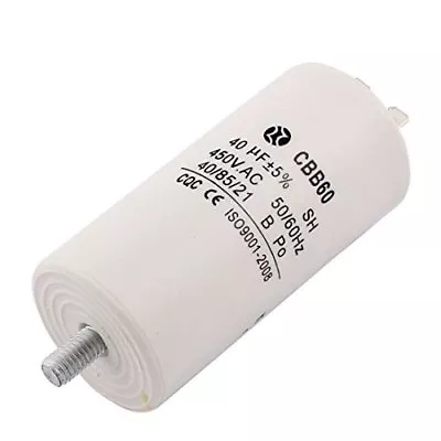 CBB60 AC 450V 50/60Hz 40uF 8mm Thread Non Polar Polypropylene Film Capacitor • $12.11