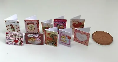 Dolls House Miniature 10 Valentine's Cards (DD189) Additional Items P&P FREE • £1.50