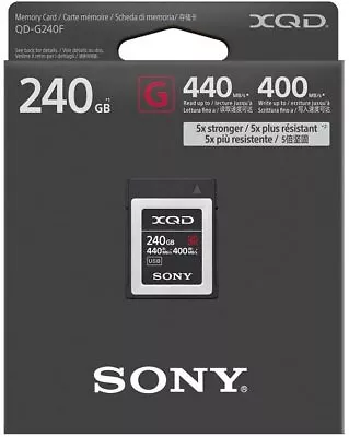 Genuine Sony G Series XQD Card 64GB 120GB 240GB 5X Stronger 440MB/s UK Seller • £122.84