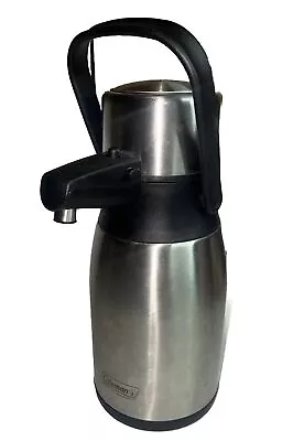 Coleman Vacuum Coffee Thermos Stainless Steel Pump Action Camping With Handle • $32.87