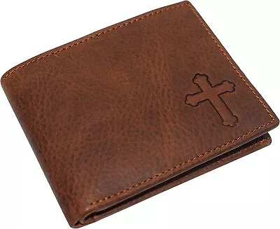Marshal RFID Blocking Cross Genuine Leather Bifold Trifold Wallet For Men... • $19.99