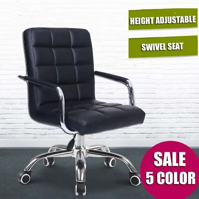 $96.19 • Buy Black Executive Computer Office Desk Chair PU Leather Swivel Chairs High Back
