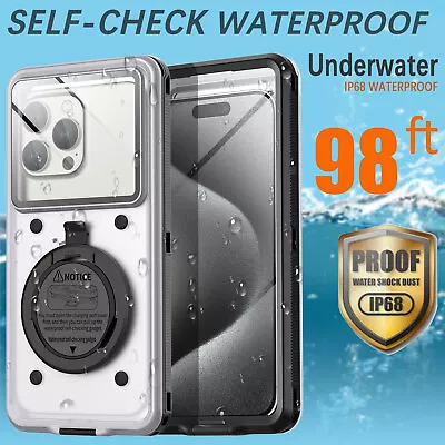 Self-Check Waterproof Case Cover For IPhone 15 14 13 12 11 Pro Max X 8 7 Plus SE • $25.49