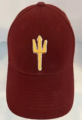 ASU Sun Devils Hat One Fit Maroon Pitch Fork Logo Top Of The World S/M • $17.99