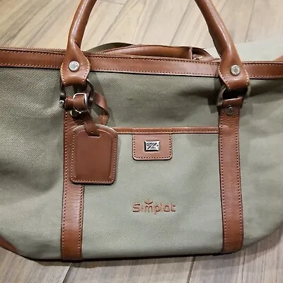 Cutter & Buck Taupe/Brown Trim Gym Travel Duffel Bag Simplot  • $39.99