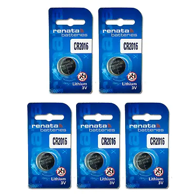 Renata Lithium Watch Batteries Coin Cells - CR2016 - X1 X2 X3 X5 X10 • £3.49