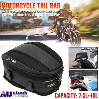 Outdoor Motorcycle Tail Bag Waterproof Luggage Bag Seat Bag Motorbike Saddle Bag • $38.99