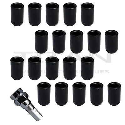 20pcs Black Hex Style Tuner Lug Nuts | 12x1.25 Fits Subaru WRX Impreza BRZ +KEY • $24.16