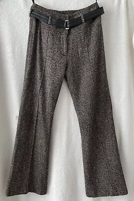 Karen Millen Tweed Silk & Wool Tailored Trousers Size 8  • £25
