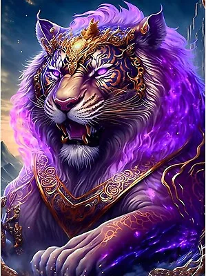 Diamond Painting Tiger Kits For Adults DIY 5D Full Diamond Painting Arts Tiger • £6.29