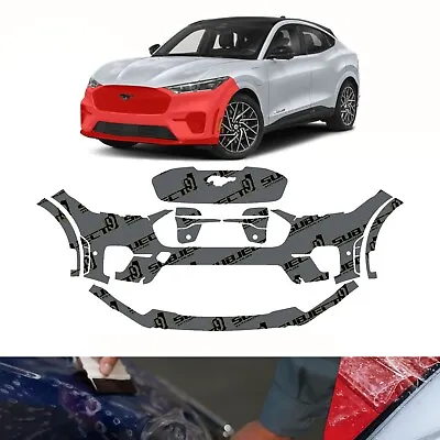 2021-2023 Mustang Mach-E GT Pre-Cut Front Bumper Paint Protection Clear Film PPF • $139.99