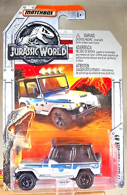 2018 Matchbox Jurassic World 17/18 '93 JEEP WRANGLER #9 Silver-Black W/6 Sp Util • $11