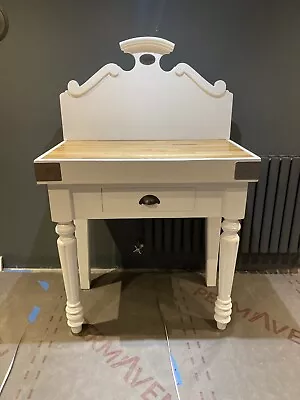 £275 • Buy Butchers Block Island Hand Painted Refurbished White Oak Worktop