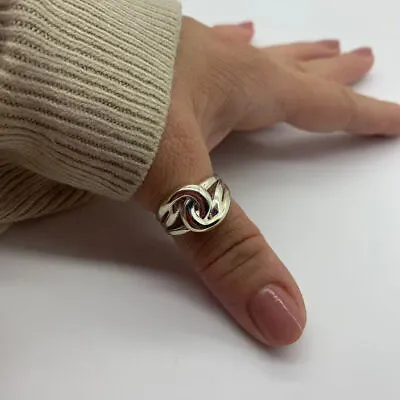 Knot Thumb 925 Sterling Silver Wide Band& Statement Ring Handmade Ring All Size • $6.39