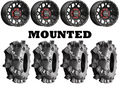 Kit 4 Interco Sniper AT Tires 28x9-14 On KMC KS135 Grenade Black Wheels FXT • $1498.64