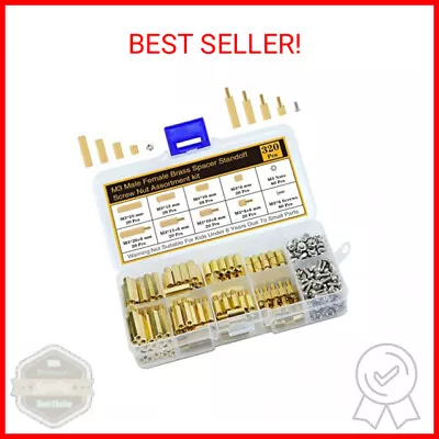 Csdtylh 320Pcs M3 Motherboard Standoffs&Screws&Nuts Kit Hex Male-Female Brass S • $19.60