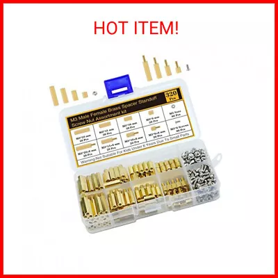 320Pcs M3 Motherboard Standoffs&Screws&Nuts Kit Hex Male-Female Brass S • $19.27