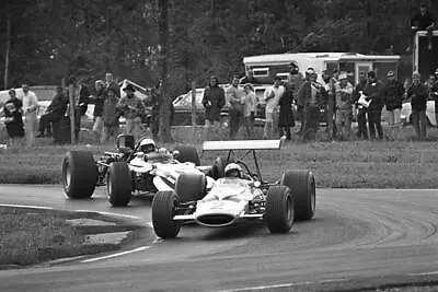 Bruce Mclaren In His Mclaren M7A Leads Lucien Bianchi Old Motor Racing Photo • $5.87