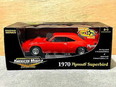 Rare ERTL American Muscle 1970 PLYMOUTH SUPERBIRD Pro Stock 1:18 Limited Edition • $145.95