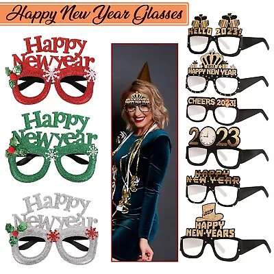 £6.25 • Buy Happy New Year Eyeglasses Novelty Glasses Frame Photo Props Party Decorations 9