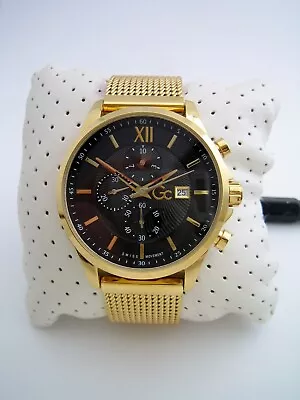 Guess Collection Executive Chronograph Watch Mens Y27008g2mf Gold Genuine • £124.99