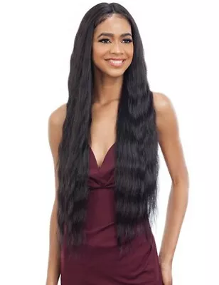 Model Model Synthetic Long Wavy Freedom Part Lace Front Wig LFL10 - Number 010 • $44.99