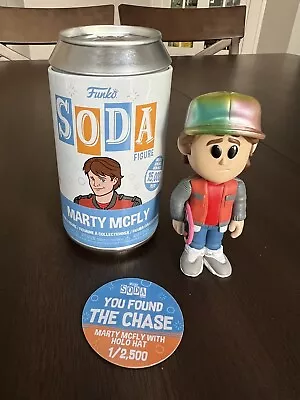 Marty Mcfly With Holo Hat Funko Soda Chase  Ships Now! • $55