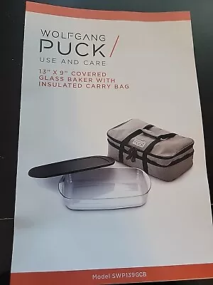 Wolfgang Puck Cookware Glass Baker 9X13 Covered With Carry Case • $22