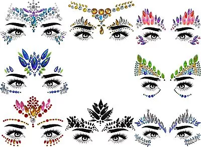 Face Gems 8 Pack (UK COMPANY) Face Stickers Festival Accessories For Kids Stick  • £15.22