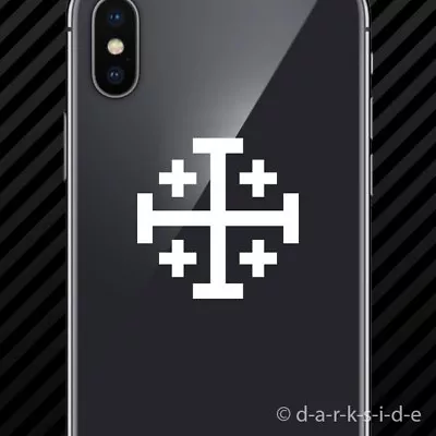 (2x) Jerusalem Cross Cell Phone Sticker Mobile Christian Religous • $3.99