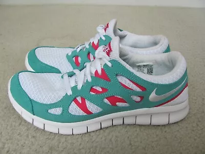 Nike Free Run 2 Men's White Green And Red Running Shoes Size 10.5-New • $64.99