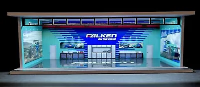 Falken Hot WheelZ Theme 1:64 Model Garage Diorama LED Lighting! FAST SHIP • $50