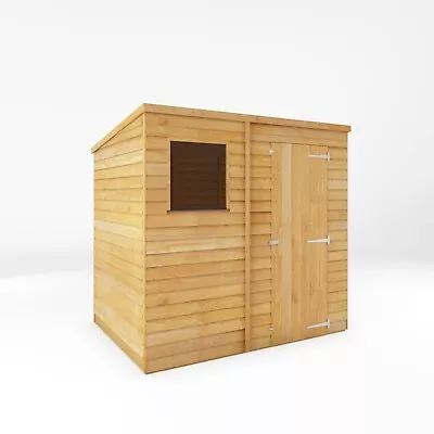 Waltons 7x5 Wooden Garden Shed Overlap Pent Single Door Windows Storage 7ft 5ft • £388.49