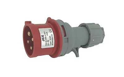 JCE 16 AMP 4 Pin Red 415V 3 Phase Industrial Trailing Plug. IP44 Rated • £9.64